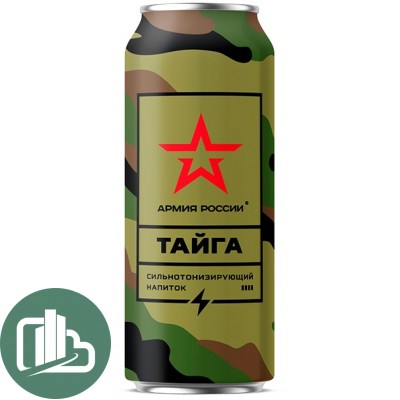 Тайга 0,45л энергетический напиток 1/12 Армия РФ