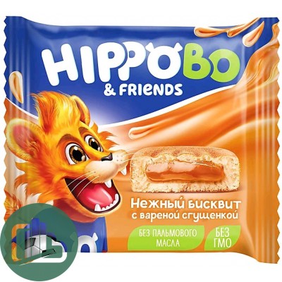 Яшкино Пирожные Hippobo с вареной сгущенкой 32г 1/12