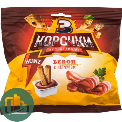Три корочки 60гр+25гр Бекон с кетчупом Хайнц 1/18