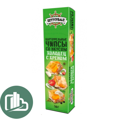 Чипсы Картофельные со вкусом холодец с хреном 50гр 1/25