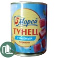 5 Морей Тунец 338гр Желтоперый Тушеный 1/12
