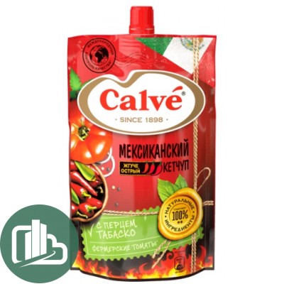 Кетчуп Calve Жгучий Мексиканский с Табаско д/п 350гр 1/28