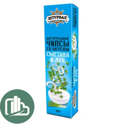Чипсы Картофельные со вкусом сметана лук 50гр 1/25