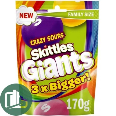 Скитлс Гигантские Драже Кислые фрукты (GRAZY SOURS) 141гр 1/15