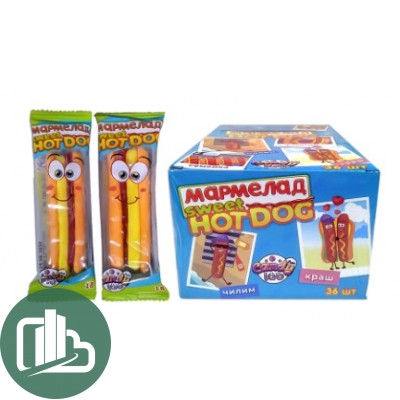 КТ Жевательный мармелад 18гр Sweet Хот Дог 1/36 (12)