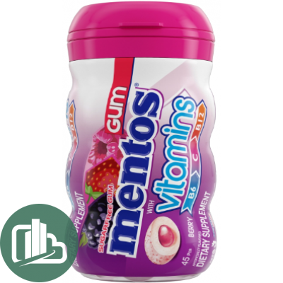 Ментос Жев. рез. Vitamin Ягоды 50 гр. (6)