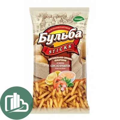 Бульба Соломка 75гр Стикс Креветка 1/20