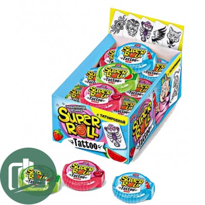 КАНДИ КЛАБ Жевательная резинка 12гр СуперРолл / Gum Roll 1/24