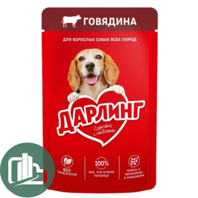 ДАРЛИНГ 75гр Корм для собак Говядина 1/26