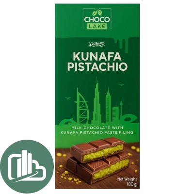 CHOCOLAKE Шоколад Дубайский 190гр с Кнафе и Фисташковым Кремом 1/6