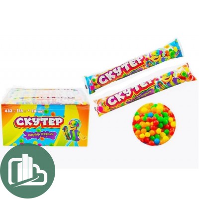 Холодок Жевательная конфета 18гр в глазури Скутер 1/24 (12) DE-110