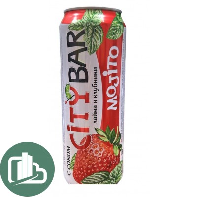 Мохито Сити Бар 0,45л Клубника 1/12