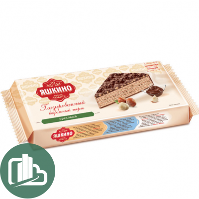 Яшкино Торт ваф.глазир. ореховый 250гр 1/16