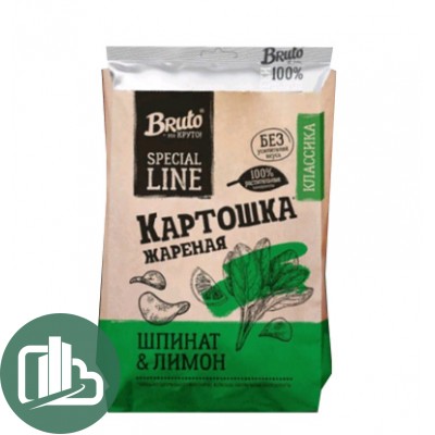БРУТО Крафт Картошка шпинат и лимон 100гр 1/20