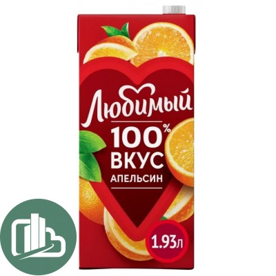 Любимый сад 2л Апельсин с мякотью 1/6