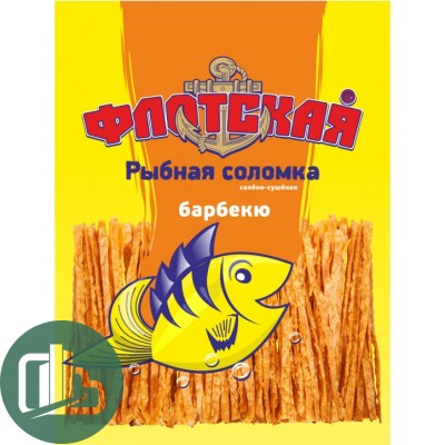 ФЛОТСКАЯ Соломка рыбная 15гр со вкусом барбекю 1/70