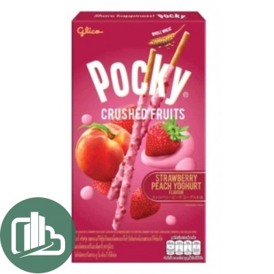 Шоколадные палочки Pocky 38гр Клубнично-персиковый йогурт 1/10 (60)