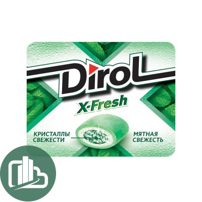 Дирол   X-FRESH Мятная Свежесть 16гр 1/12  (8)
