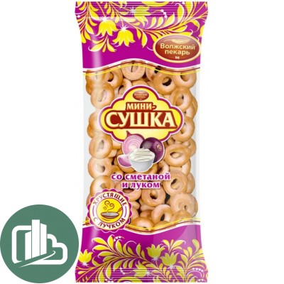 Сушка Мини Лук Сметана 180гр 1/20 (Волжский пекарь)