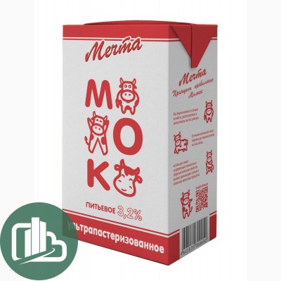 Молоко Мечта 1л 3,2% 1/12