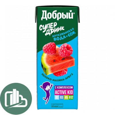 Добрый 0,2л Яблоко, Малина, Арбуз 1/27