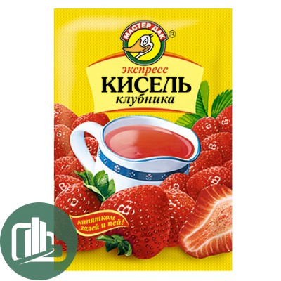Мастер Дак кисель клубники 30гр 1/50