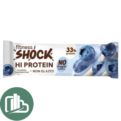 Протеиновый батончик Shok 60гр Голубика Маскарпоне 1/12