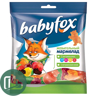 Мармелад BabyFox Бегемоты 70гр 1/50 Яшкино