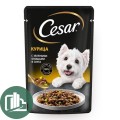 ЦЕЗАРЬ Корм для собак 85гр в соусе 1/28