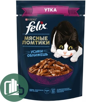 FELIX 75г Мясные ломтики 1/26 Утка