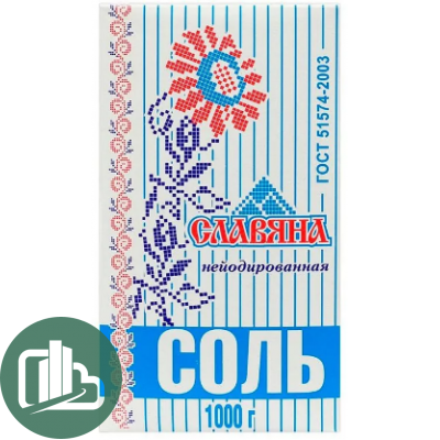 Соль Славяночка Крупная 1кг 1/15