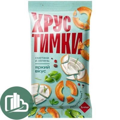 Тимоша Сушки 180гр ХРУМСТИКИ Сметана Зелень 1/10