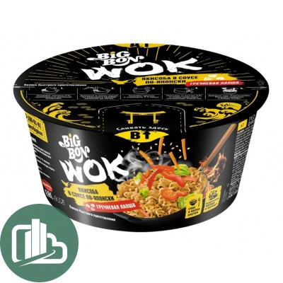 Биг-Бон Лапша 85гр WOK Якисоба в соусе по-японски 1/24