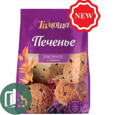 Тимоша Печенье 400гр Овсяное с изюмом 1/10