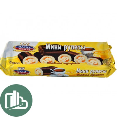 Рулет Мини  Мастер десерта 175 гр. Вар. сгущенка 1/15 Раменский
