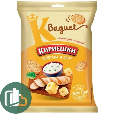 Яшкино Кириешки Baguet 50гр Сметана и сыр 1/32