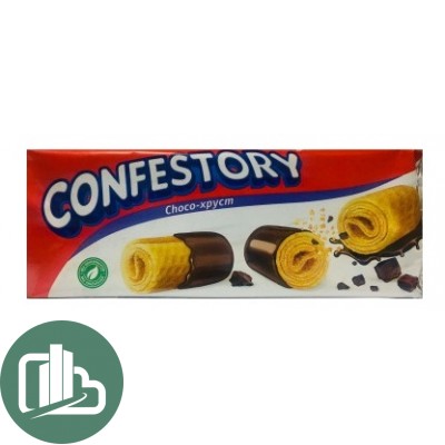 Вафельные рулетки CONFESTORY частично глазированные 100гр 1/20 