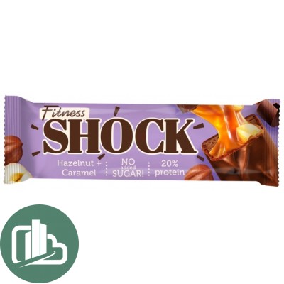 Протеиновый батончик Shok 50гр Карамель Фундук 1/12