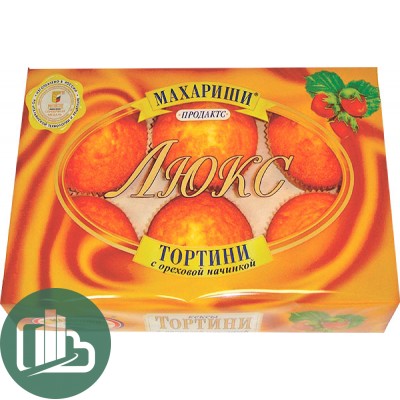 Тортини кекс 200 гр. Ореховая начинка 1/16