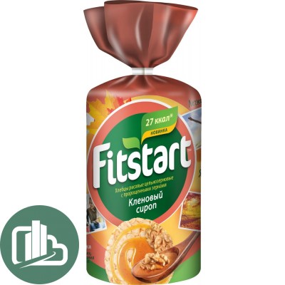 Fitstart Хлебцы рисовые 100г 1/12 Кленовый сироп 