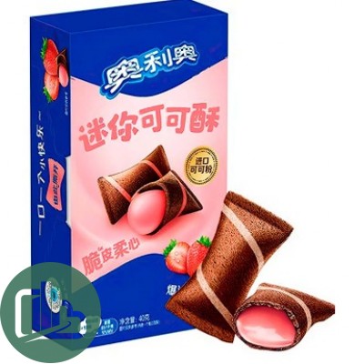 Подушечки Oreo Mini Криспи со вкусом клубника 40гр 1/24 (05749)