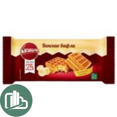 Вафли Венские с бананом 100гр 1/22 Акульчев