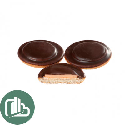 Печенье  бисквитное Кико в темной глазури Абрикос 600гр (14)