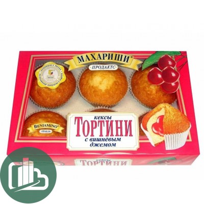 Тортини кекс 200 гр. Вишневый джем 1/16 Махариши