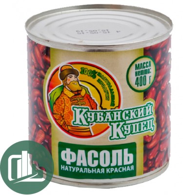 Фасоль красная натуральная Кубанский купец 425 мл 1/12 ж/б