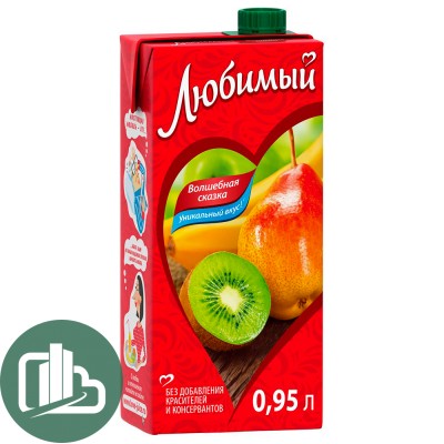 Любимый сад 0,95л Ябл-груша-банан-киви 1/12