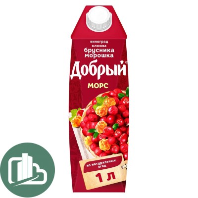 Добрый 1л Морс Брусника, Морошка 1/12