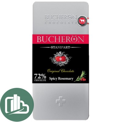 BUCHERON 100гр МЕТАЛЛ Горький Шоколад с розмарином и розовым перцем 1/10