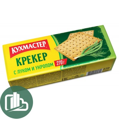 Крекер с луком и укропом 270гр 1/16 (КУХМАСТЕР)