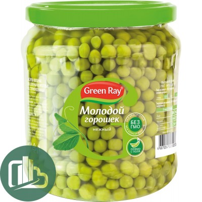 Green ray молодой горошек 400гр 1/12